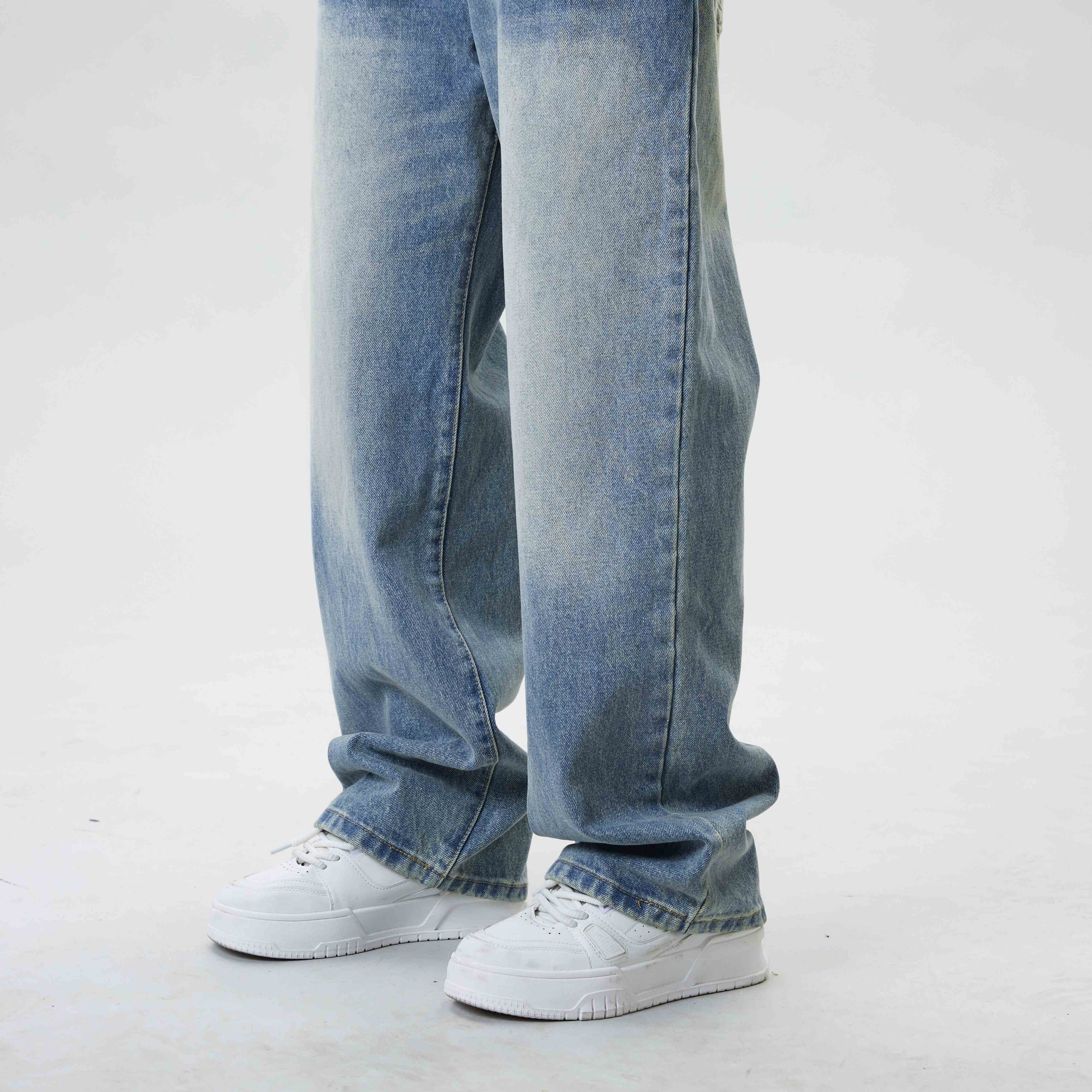 Men's Baggy Jeans – Vintage Wash, Relaxed Fit for Effortless Style