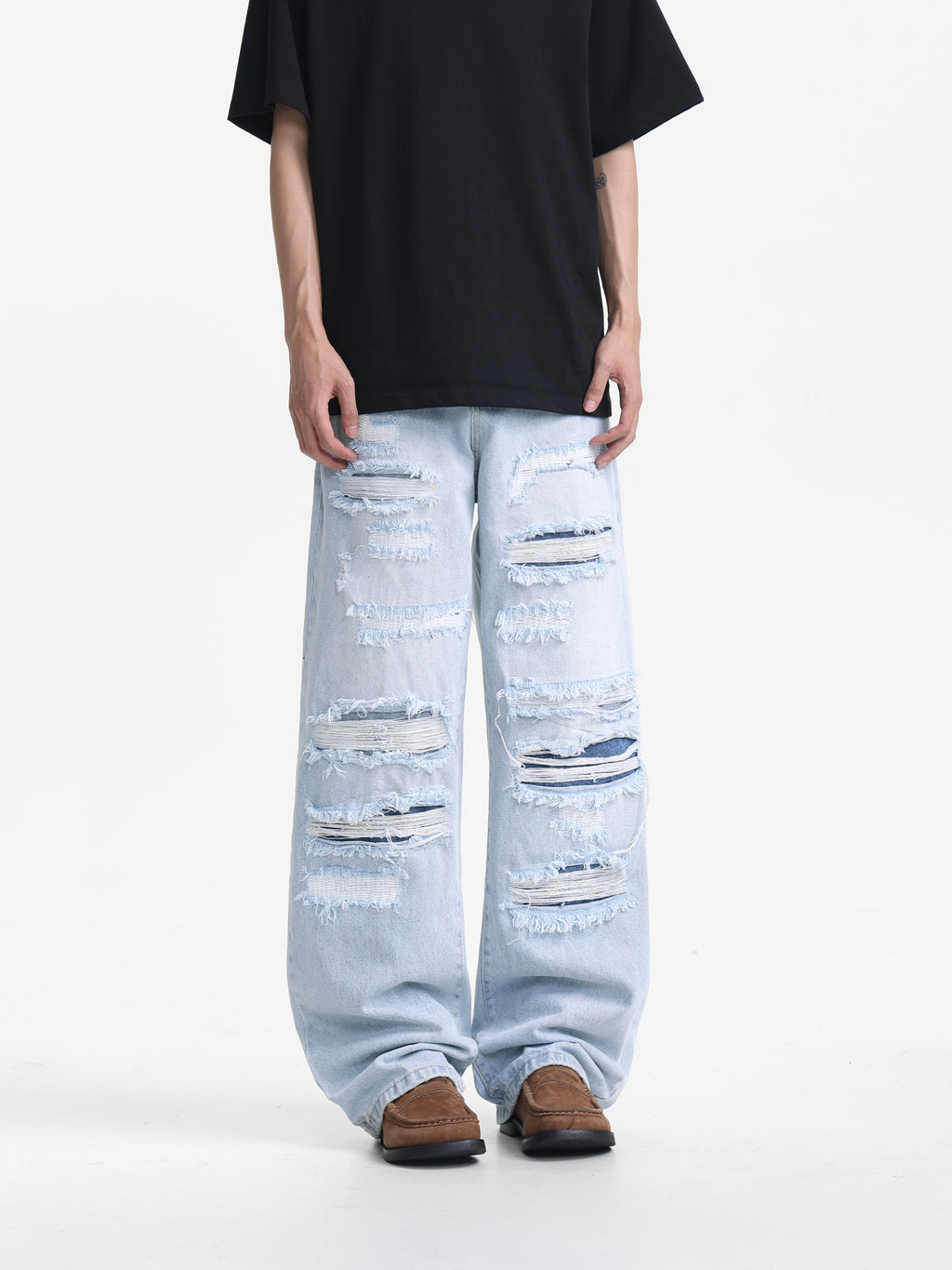 Ripped Baggy Men Jeans